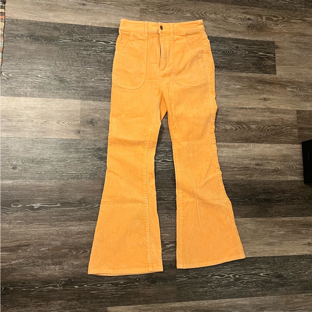 Orange Boot Cut Flare Pants